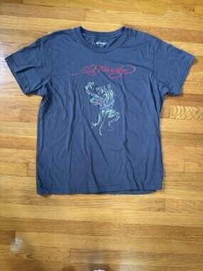 Black Ed Hardy Black Panther And Snake Shirt Men’s Size Large FREE SHIPPING